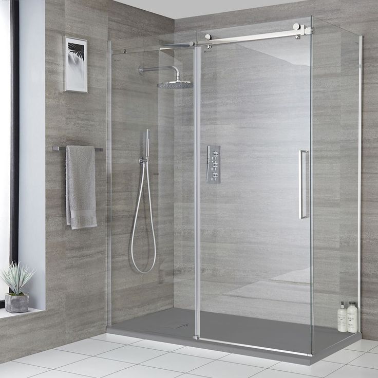 Modern glass shower cubicle